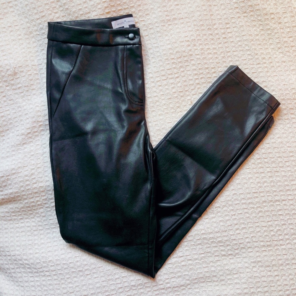 Faux leather pants
